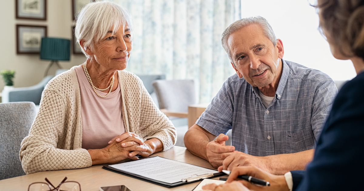 Discussing home safety issues with others, like this couple is doing, can be helpful.